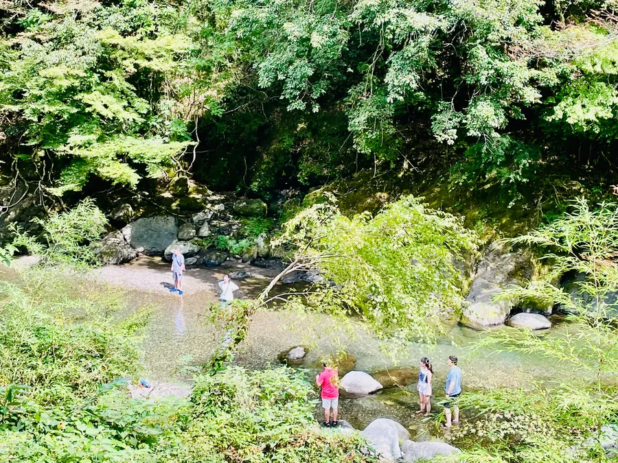 山水徳間の里 川遊び